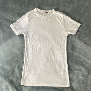 Joah brown white crewneck tee SM